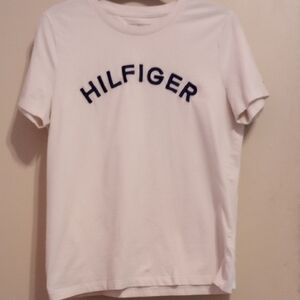 Tommy Hilfiger White Tee with Navy Logo